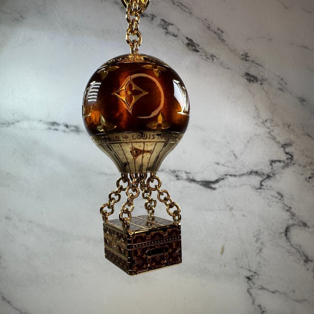 Louis Vuitton Montgolfiere Charm Hot Air Balloon Trunk Bag Keychain LV Monogram - Picture 8 of 16